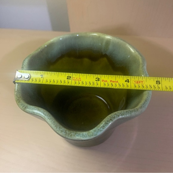 Unique Pair of Glazed Earthy Ceramic Planters - Vintage Tri-Footed Planters - Picture 13 of 14